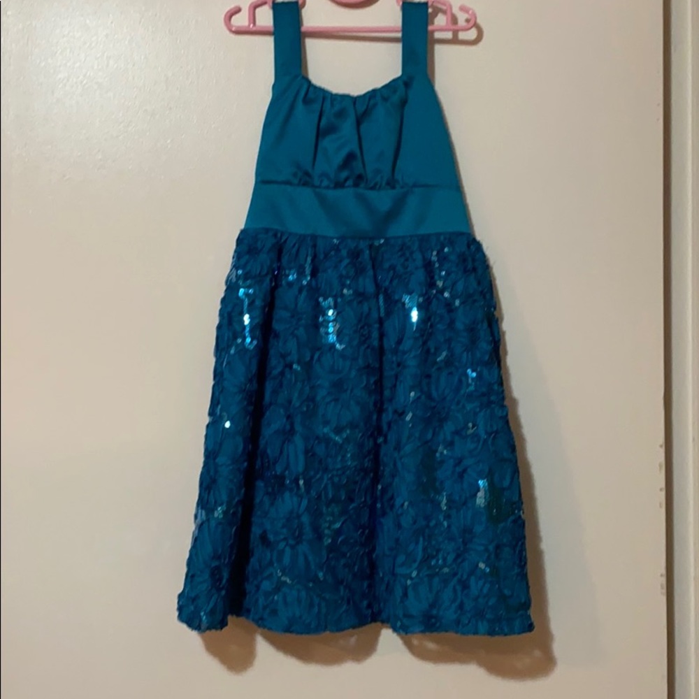 Girls blue formal dress